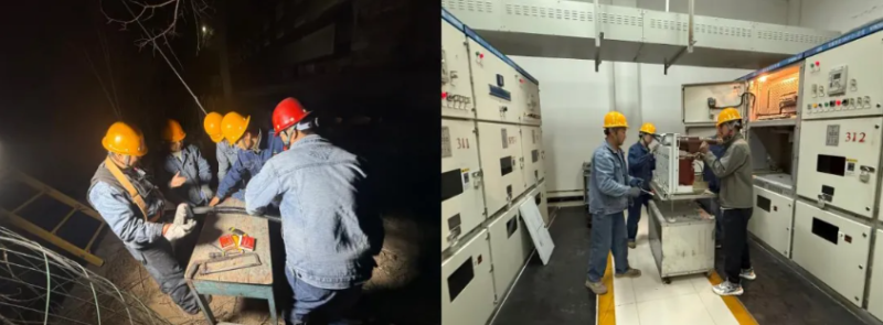 深夜抢修保供电 履职尽责显担当